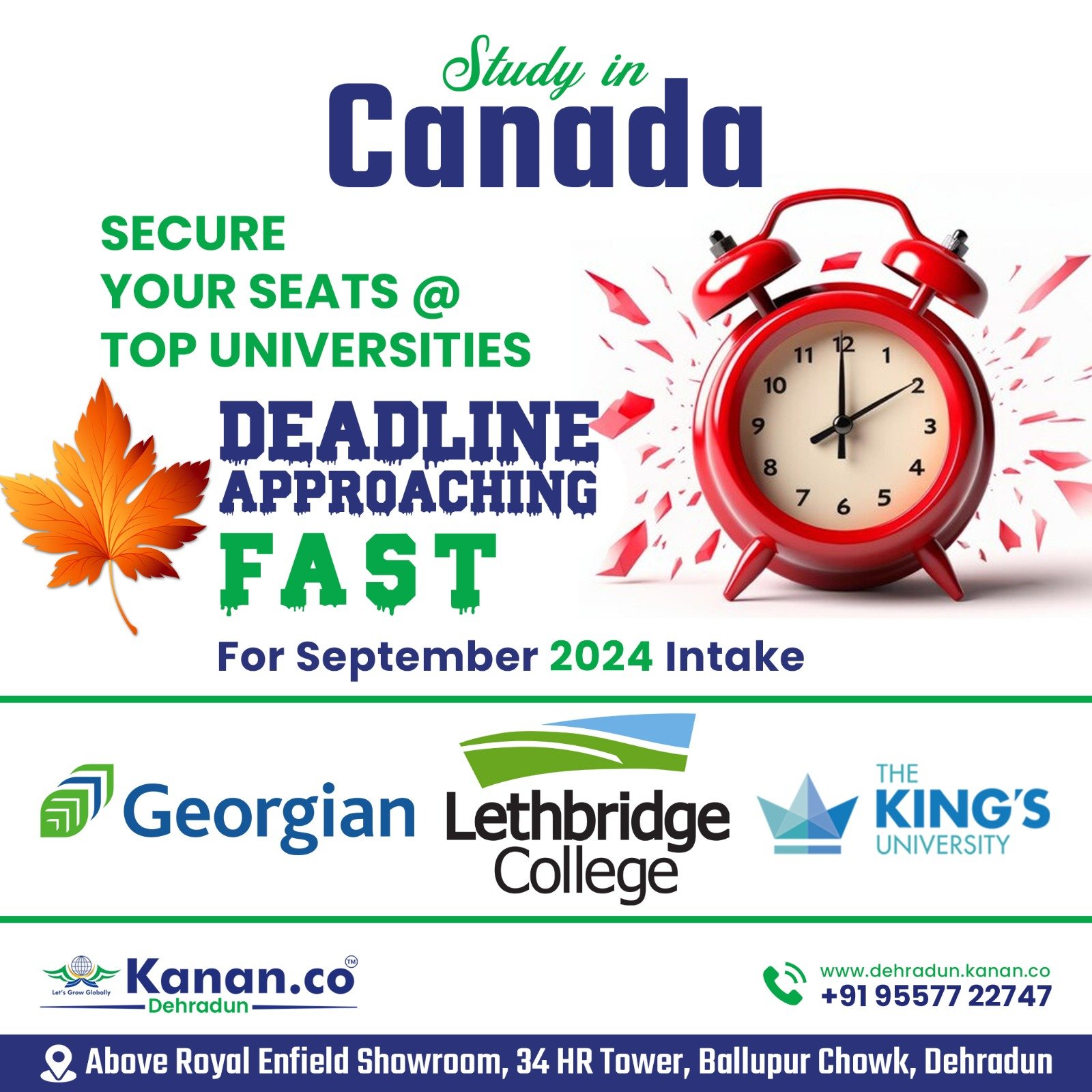 September 2024 Intake FastApproaching Deadlines at Top Canadian